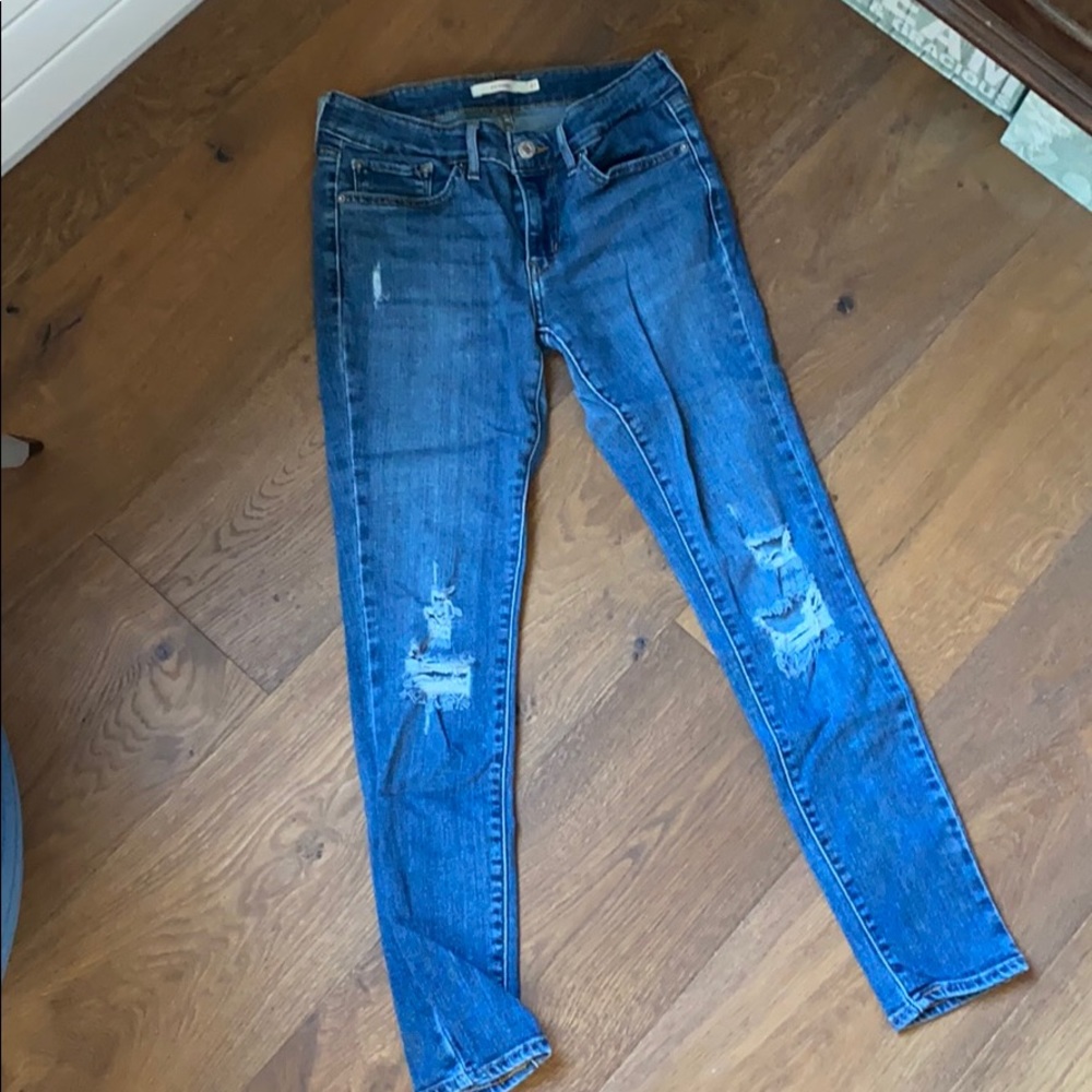 skinny distressed Levi’s